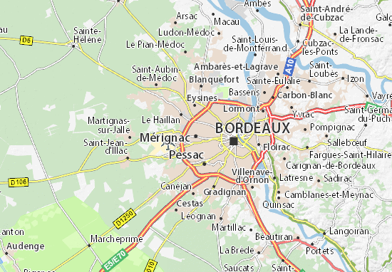 Mérignac Map