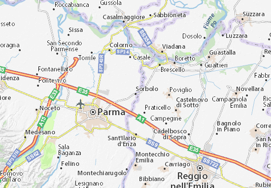 Karte Stadtplan Sorbolo