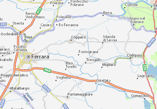 Karte Stadtplan Formignana