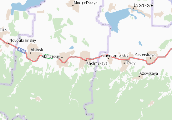 Karte Stadtplan Kholmskaya