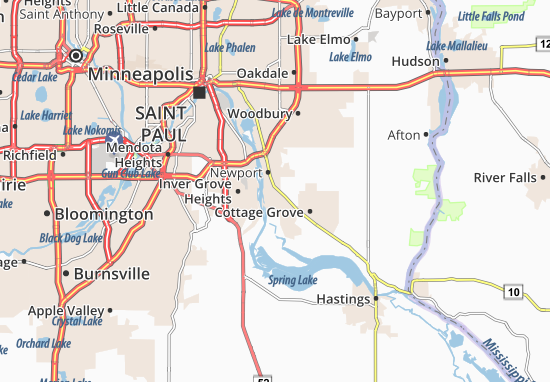 Karte Stadtplan Saint Paul Park