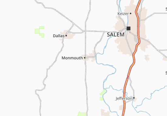 Kaart Plattegrond Monmouth