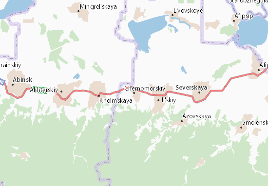 Karte Stadtplan Chernomorskiy