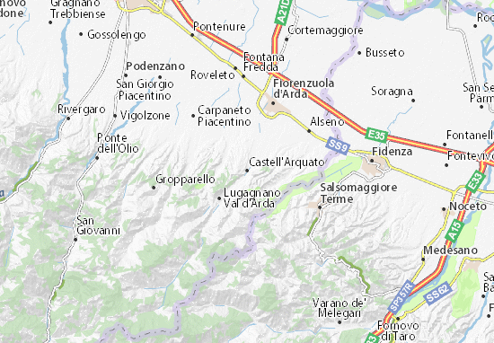Karte Stadtplan Castell&#x27;Arquato