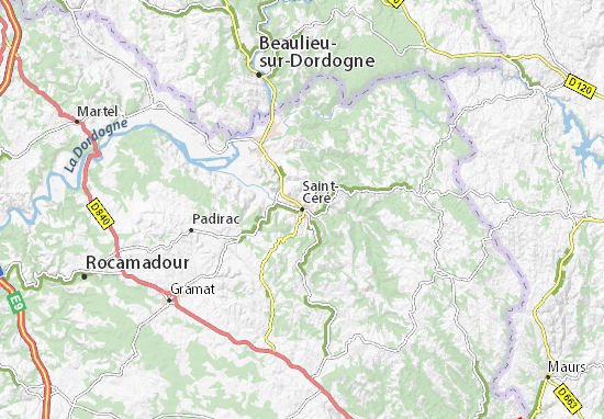 Kaart Plattegrond Saint-Céré
