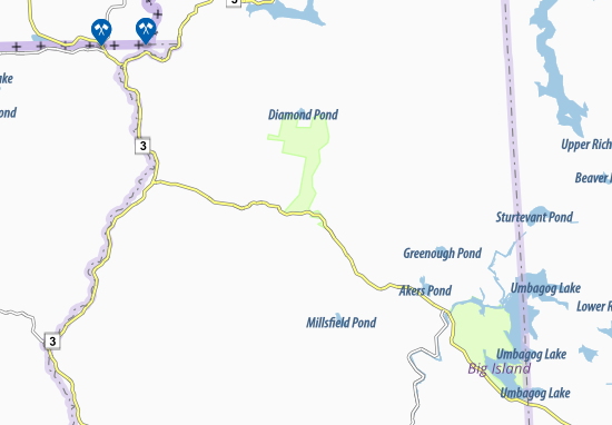 Mapa Dixville Notch