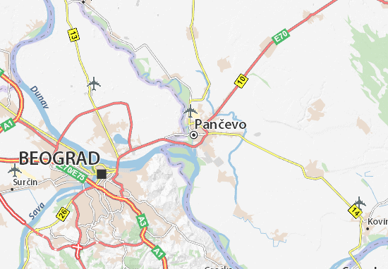 Karte Stadtplan Pančevo