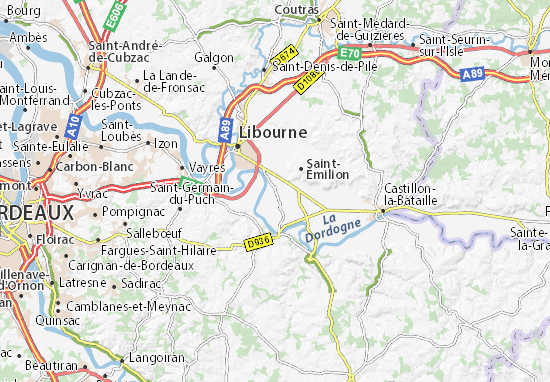 Kaart Plattegrond Saint-Sulpice-de-Faleyrens
