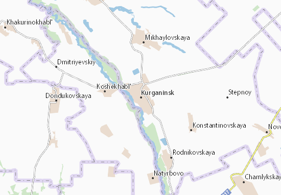Kaart Plattegrond Kurganinsk