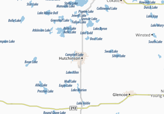 Kaart Plattegrond Hutchinson