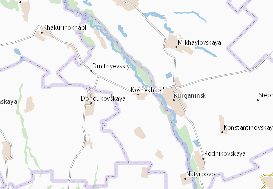 Karte Stadtplan Koshekhabl&#x27;