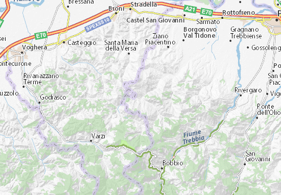 Karte Stadtplan Nibbiano