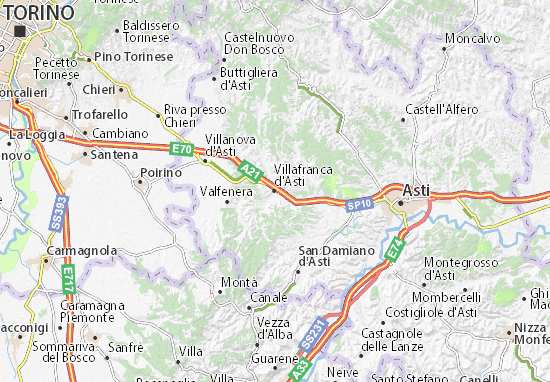 Villafranca d&#x27;Asti Map