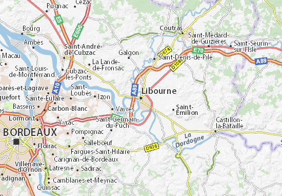 Libourne Map
