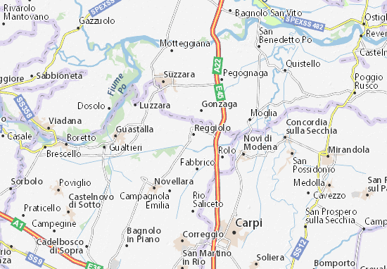 Karte Stadtplan Reggiolo