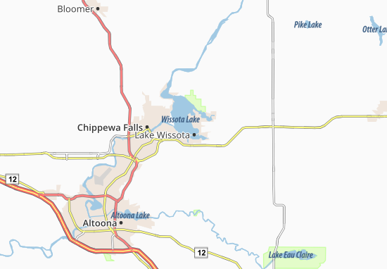 Karte Stadtplan Lake Wissota