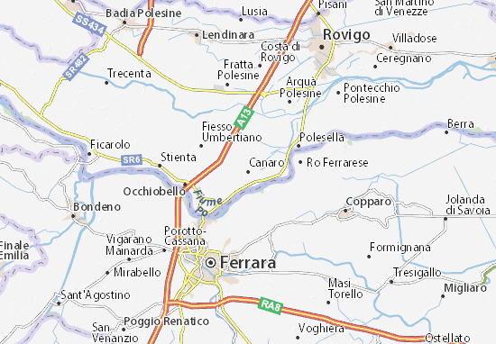 Karte Stadtplan Canaro