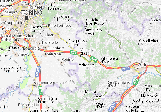 Villanova d&#x27;Asti Map