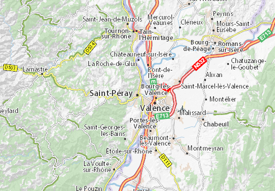 Karte Stadtplan Saint-Péray