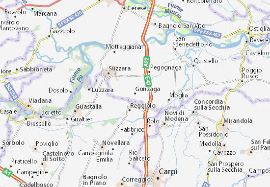 Karte Stadtplan Gonzaga