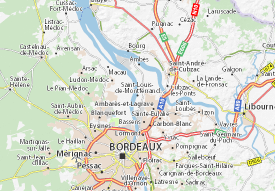 Kaart Plattegrond Saint-Louis-de-Montferrand