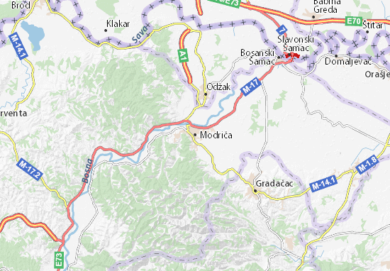 Karte Stadtplan Modriča