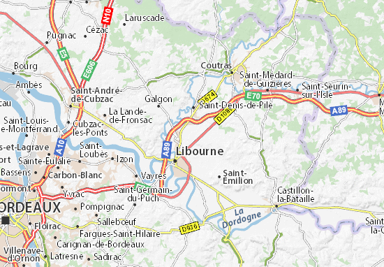 MICHELIN Lalande-de-Pomerol map - ViaMichelin
