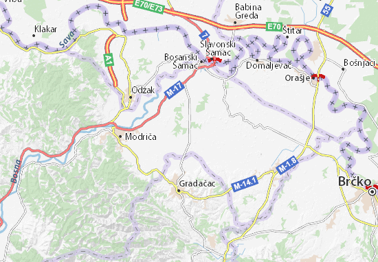 Kaart Plattegrond Gornja Slatina