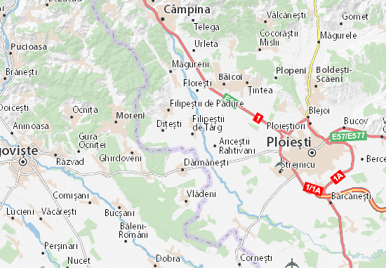 Kaart Plattegrond Filipeştii de Târg