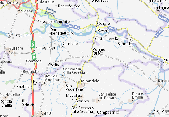 Karte Stadtplan San Giovanni del Dosso