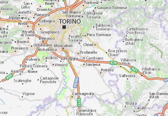 Cambiano Map