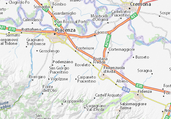 Karte Stadtplan Cadeo
