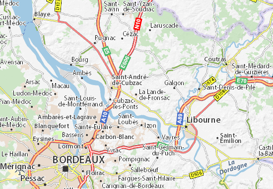 Karte Stadtplan La Lande-de-Fronsac