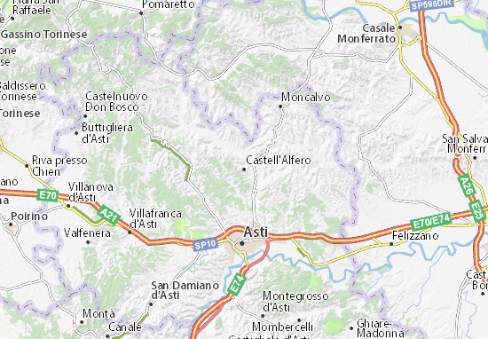 Karte Stadtplan Castell&#x27;Alfero