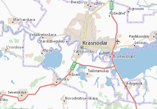 Karte Stadtplan Yablonovskiy