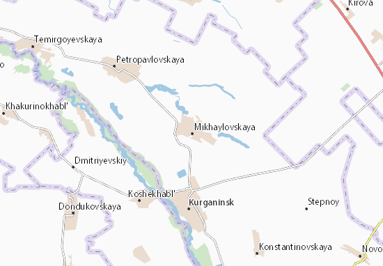 Karte Stadtplan Mikhaylovskaya