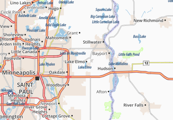 Karte Stadtplan Lake Elmo