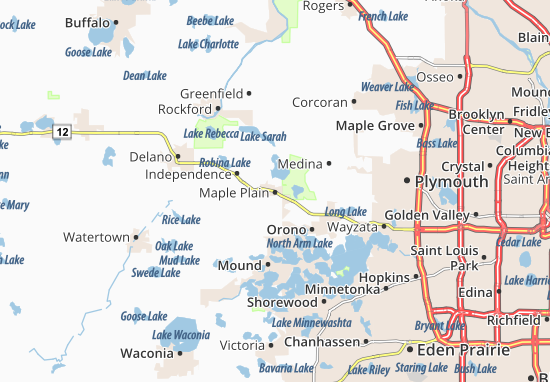 Karte Stadtplan Maple Plain