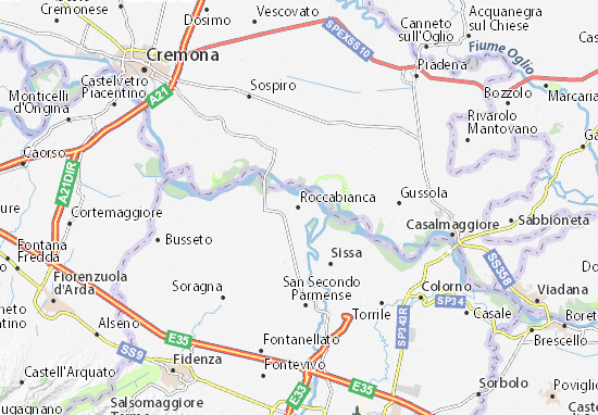 Karte Stadtplan Roccabianca