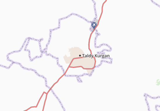 Mapa Taldy Kurgan
