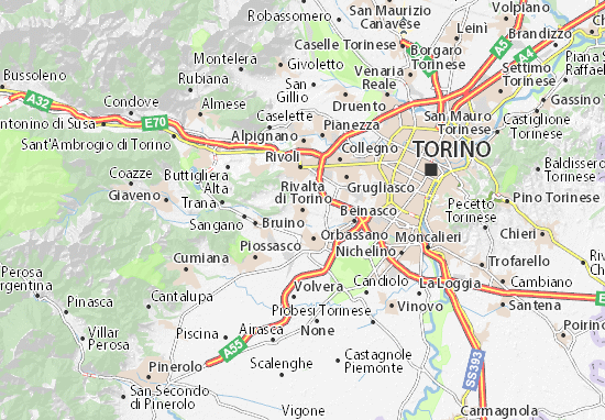 Carte-Plan Rivalta di Torino