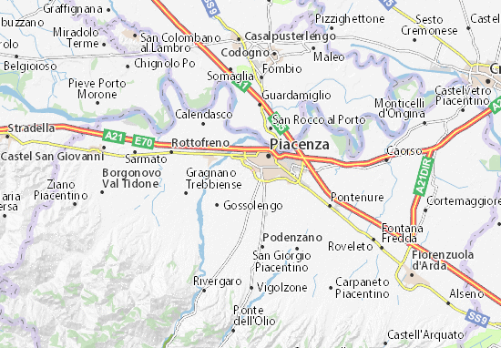 Karte Stadtplan Galleana