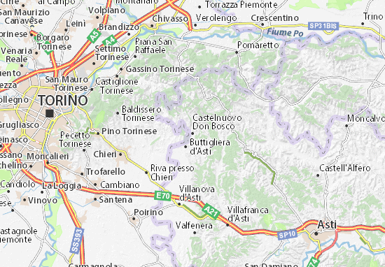 Kaart Plattegrond Castelnuovo Don Bosco