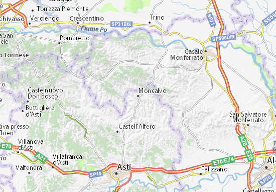 Moncalvo Map