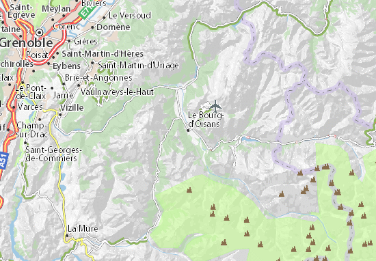 Kaart Plattegrond Le Bourg-d&#x27;Oisans