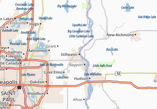Karte Stadtplan Stillwater