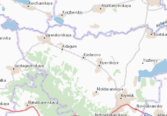 Kaart Plattegrond Keslerovo