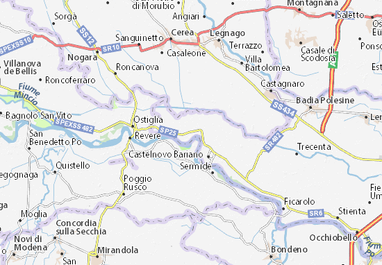 Karte Stadtplan Bergantino