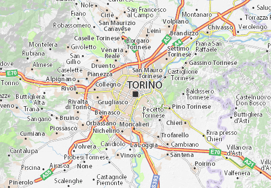 torino karta Map of Turin   Michelin Turin map   ViaMichelin torino karta