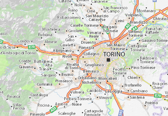 Karte Stadtplan Grugliasco